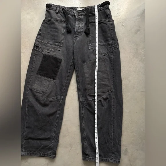 Free People x We The Free Moxie Barrel Jeans In Nighthawk - Picture 15 of 16